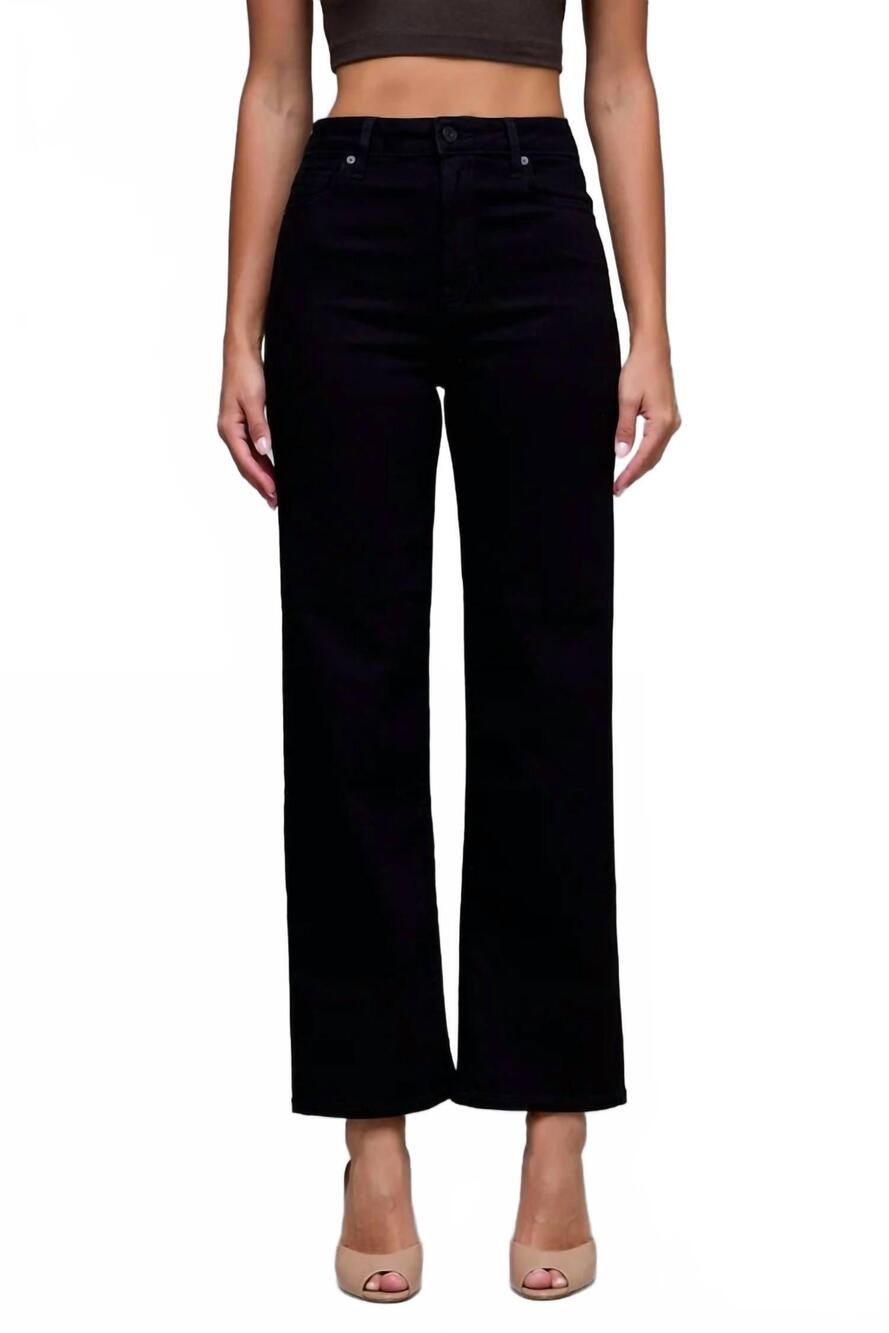 NEW HIDDEN tracey hi rise straight jeans in jet black